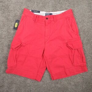 Polo Ralph Lauren Shorts Mens 34 Pink Salmon Cargo Cotton Utility Twill 10" NEW